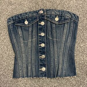 Zara denim corset top